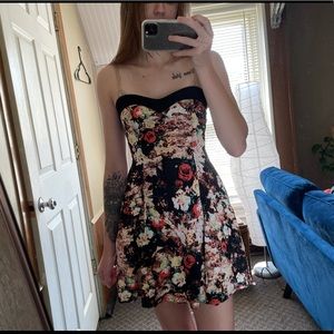 Motel Rocks strapless floral dress